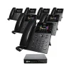 XBLUE QB1 14-Line Corded Conference Telephone System Bundle, Black (qb1-ip8g-4x7)