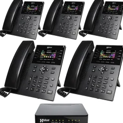 XBLUE QB1 14-Line Corded Conference Telephone, Black (QB1-IP8G-4X5)