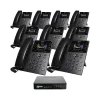 XBLUE QB1 14-Line Corded Conference Telephone System Bundle, Black (qb1-ip8g-4x9)