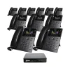 XBLUE QB1 14-Line Corded Conference Telephone System Bundle, Black (qb1-ip8g-4x11)