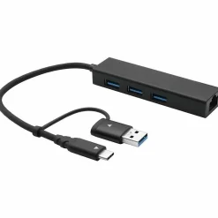 4XEM 3-Port USB-C & USB-A Hub, Black (4XUSBCAHUB3ATAA)