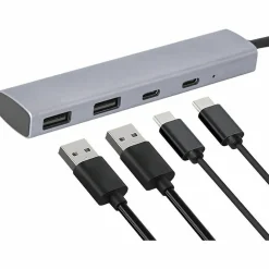 4XEM 4-Port USB-C Hub, Silver (4XUSBCHUB2A2CTAA)
