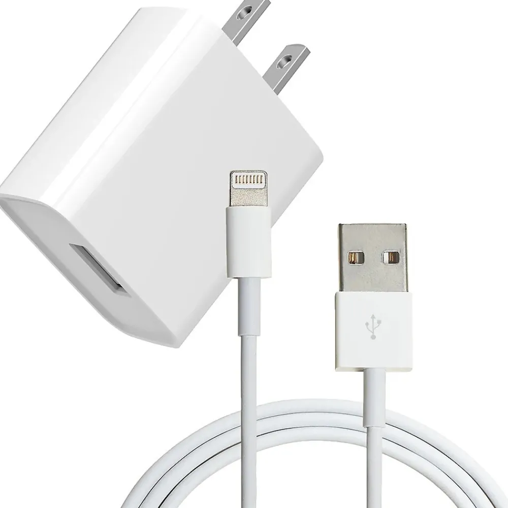 Pro Series USB-A to Lightning Charging Kit for Apple Devices, White (4XAPPLKIT6PRO)<4XEM Clearance