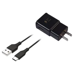 USB Charging Kit/Bundle for Most Smartphones, Black (4XSAMKITUSBCB6)<4XEM