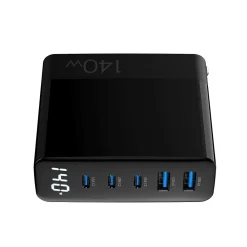 USB-A/USB-C Wall Charger, Black (4XGAN016140WB)<4XEM Sale