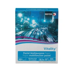 Large Quantity Paper*Xerox Vitality 30% Recycled Multipurpose Paper, 20 lbs., 8.5" x 11", Goldenrod, 500 Sheets/Ream (3R11055)