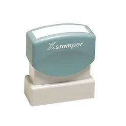 Stamps & Stamp Pads|Cosco Xstamper 2-Color Title Stamps, "PAID" Blue/Red Ink (036029)