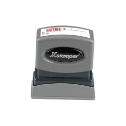 Stamps & Stamp Pads|Cosco Xstamper 1-Color Title Stamps, "ENTERED", Red (036023)