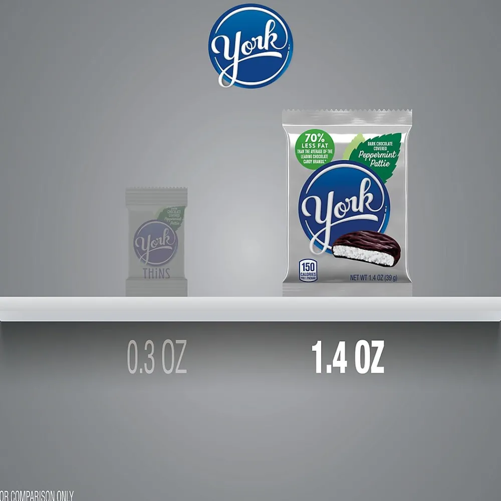 York Dark Chocolate Peppermint Patties Candy Packs, 1.4 oz., 36/Box (00330)
