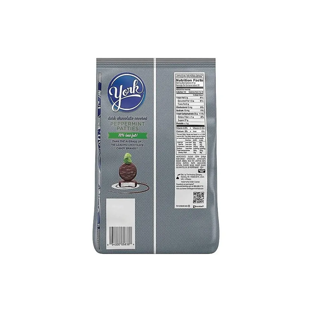 York Peppermint Patties Miniatures Peppermint Dark Chocolate Candy Bar, 35.2 oz. (HEC05811)