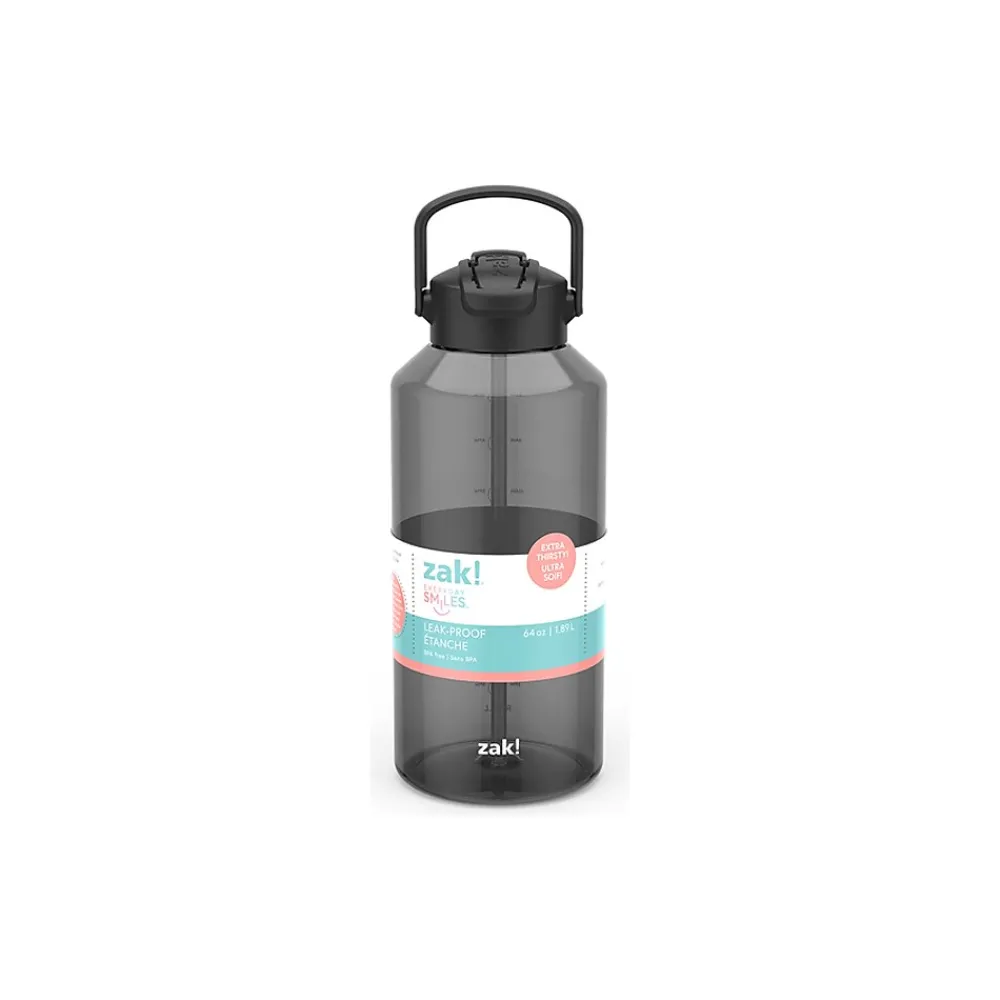 Zak! Liberty Plastic Water Bottle, 64 oz., Ebony (0015-X270)