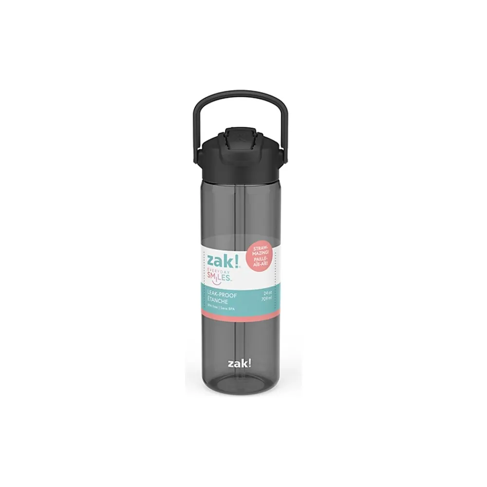 Zak! Liberty Plastic Water Bottle, 24 oz., Ebony (0015-X280)
