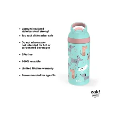 Zak! Stainless Steel Water Bottle, 14 oz. (7271-U410-3)