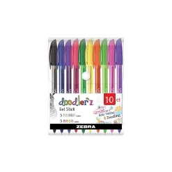 Pens|Zebra doodler'z Gel Pen, Medium Point, 1.0mm, Assorted Ink, 10 Pack (41810)