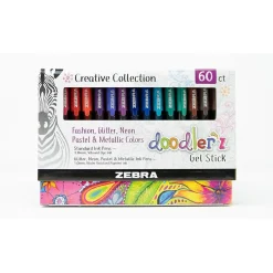 Pens|Zebra doodler'z Gel Pen, Medium Point, 1.0mm, Assorted Ink, 60 Pack (41960)