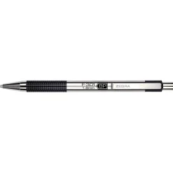 Pens|Zebra F-301 Retractable Ballpoint Pen, Bold Point, 1.6mm, Black Ink, 2 Pack (27312)