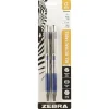 Pens|Zebra G-301 Retractable Gel Pen, Medium Point, 0.7mm, Blue Ink, 2 Pack (41322)