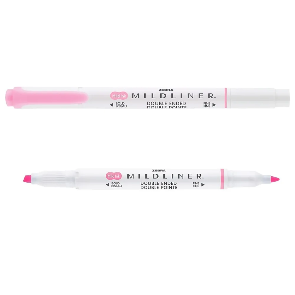 Highlighters|Zebra Mildliner Twin Tip Highlighters, Bullet/Chisel Tip, Assorted, 15/Pack (78115)