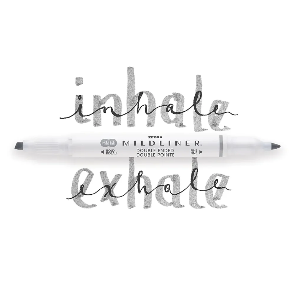 Highlighters|Zebra Mildliner Twin Tip Highlighters, Bullet/Chisel Tip, Assorted, 15/Pack (78115)