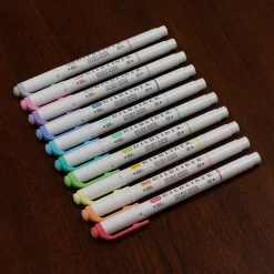 Highlighters|Zebra Mildliner Twin Tip Highlighters, Bullet/Chisel Tip, Complete Assorted, 10/Pack (78101)