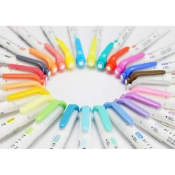 Highlighters|Zebra Mildliner Twin Tip Highlighters, Bullet/Chisel Tip, Complete Assorted, 25/Pack (78525)
