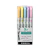 Highlighters|Zebra Mildliner Twin Tip Highlighters, Bullet/Chisel Tip, Gentle Assorted, 5/Pack (78705)