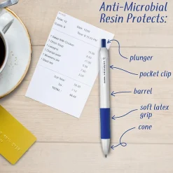 Pens|Zebra Sarasa Dry X1+ Retractable Gel Pen, Medium Point, 0.7mm, Blue Ink, Dozen (41520)