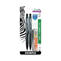 Pencils|Zebra Z-Grip Plus Mechanical Pencil, 0.7mm, #2 Hard Lead, 2/Pack (55412)