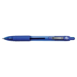 Pens|Zebra Z-Grip Retractable Ballpoint Pen, Medium Point, 1.0mm, Blue Ink, Dozen (22220)
