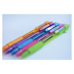 Pens|Zebra Z-Grip Retractable Ballpoint Pen, Medium Point, 1.0mm, Assorted Ink, 24 Pack (12271)