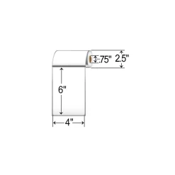 Labels|Zebra Z-Perform 1000D Thermal Multipurpose Labels, 4" x 6", White, 105 Labels/Roll, 36 Rolls (LD-R4AW5B)