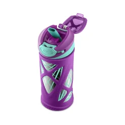 Zulu Echo Stainless Steel Kids' Water Bottle, 12 oz., Purple/Turquoise (438-0343-063-6)