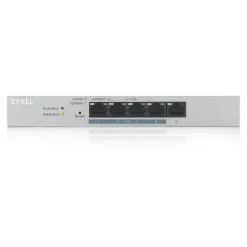 New ZyXEL GS1200-5HPv2 Managed 5-Port Gigabit PoE+ Desktop Ethernet Switch, Gray